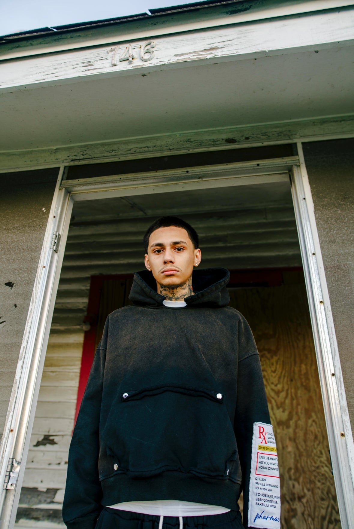 SURGERY #001- RX LABEL HOODIE V2 (BLACK)