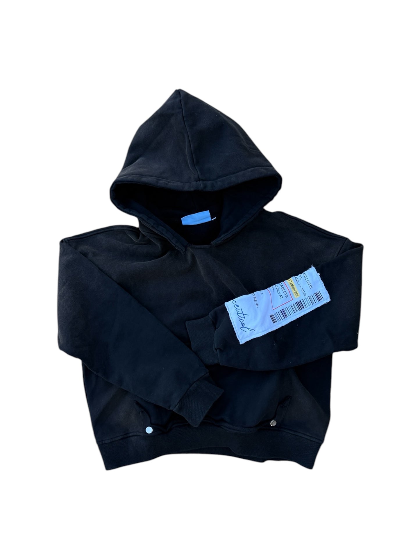 SURGERY #001- RX LABEL HOODIE V2 (BLACK)