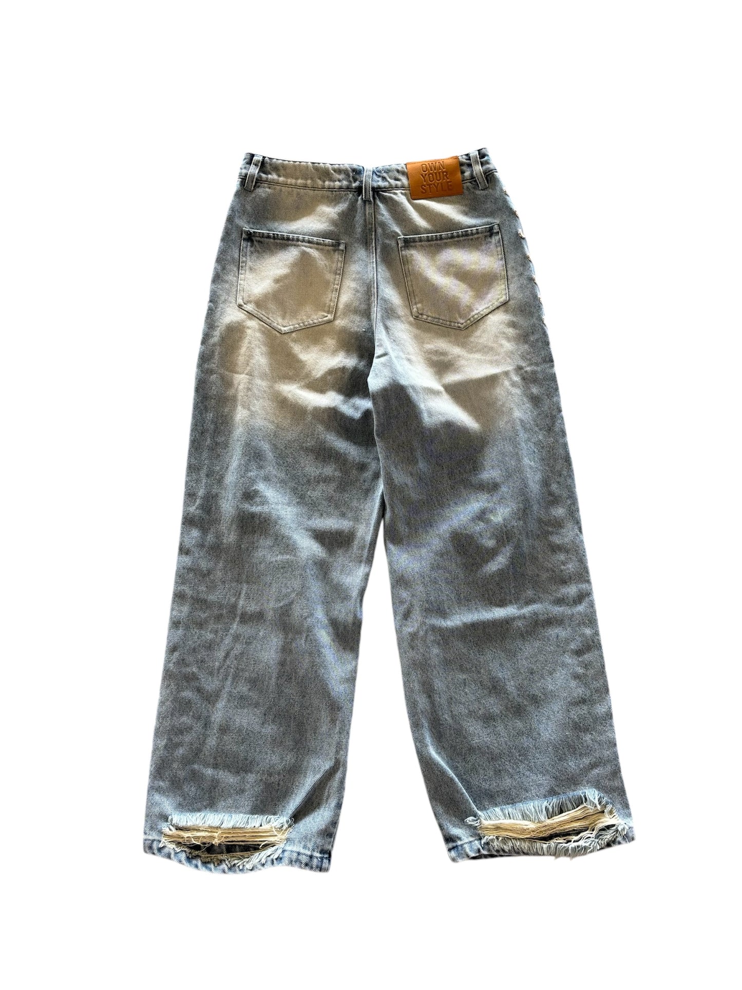 BLUE WASHED BUTTON DENIM