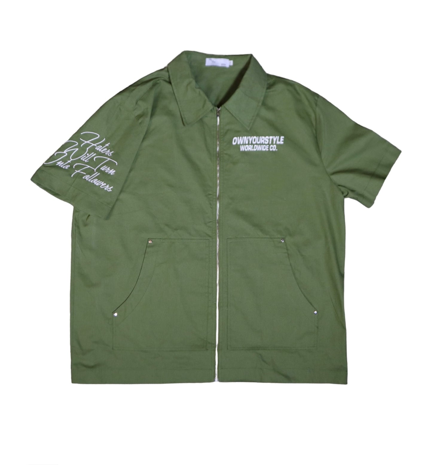 DICKIES SHORT SLEEVE GREEN ZIP-UP 1.0