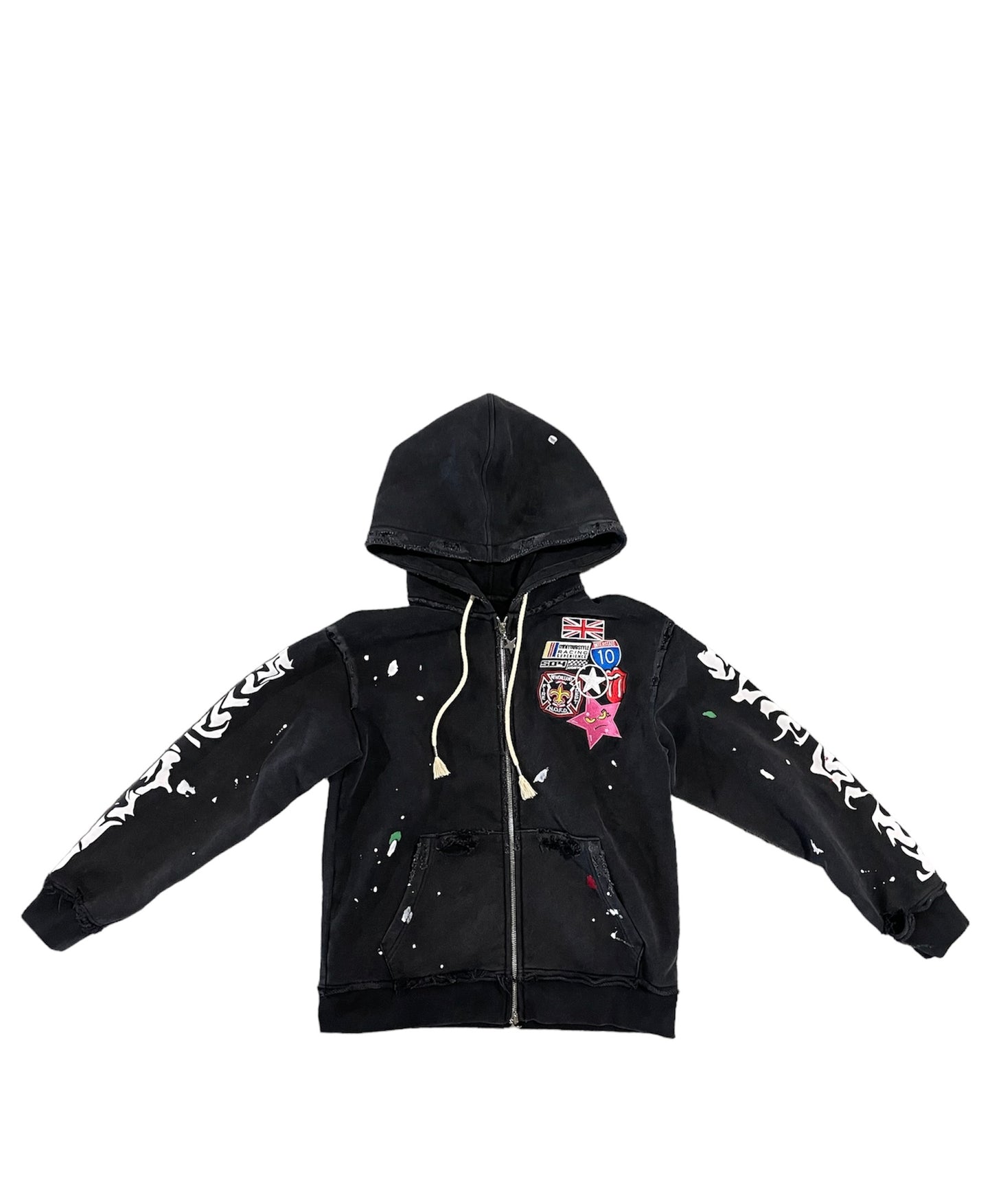 EVIL STAR PATCHWORK HOODIE (NOIR)