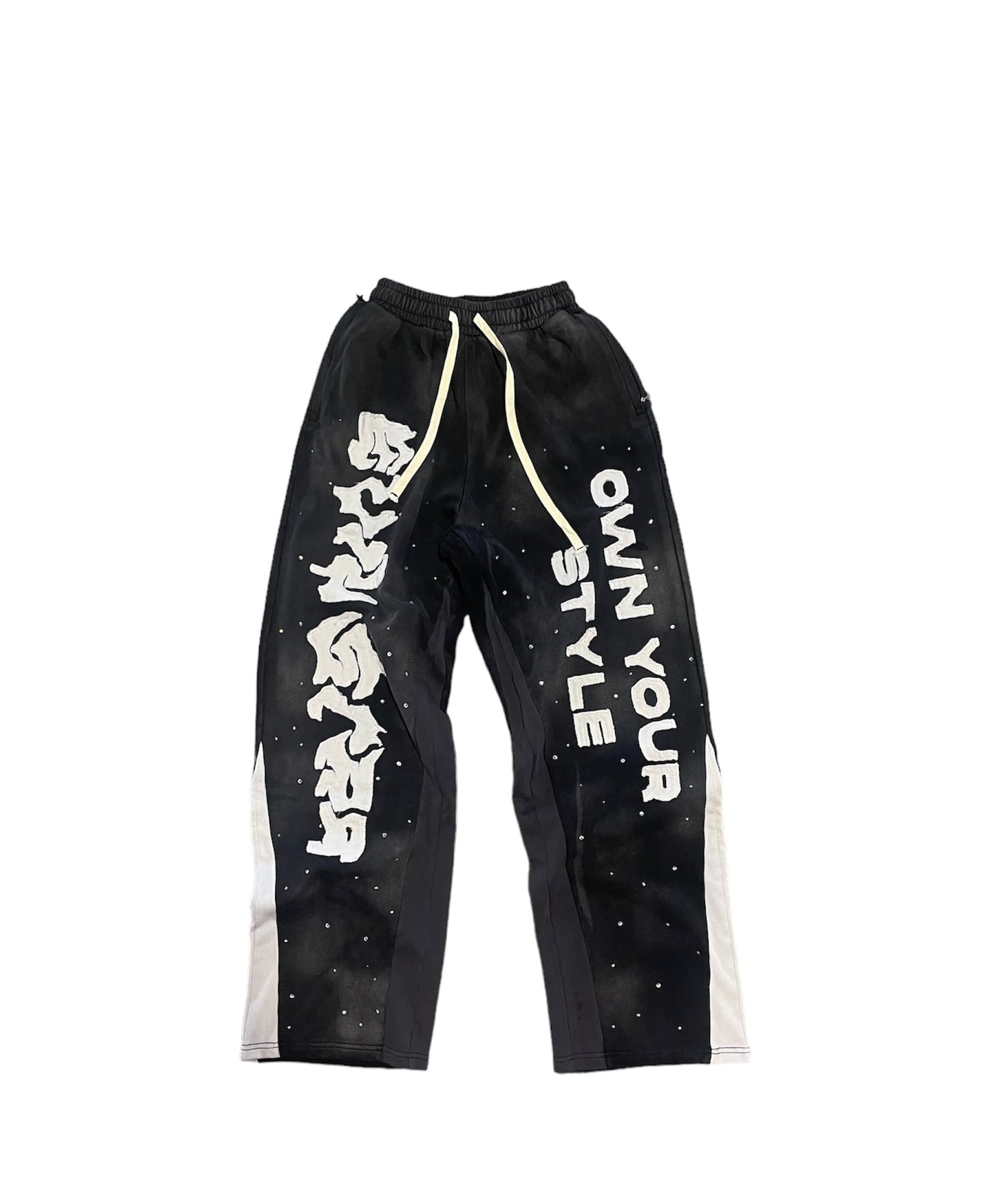 EVIL STAR RHINESTONE PANTS (NOIR)