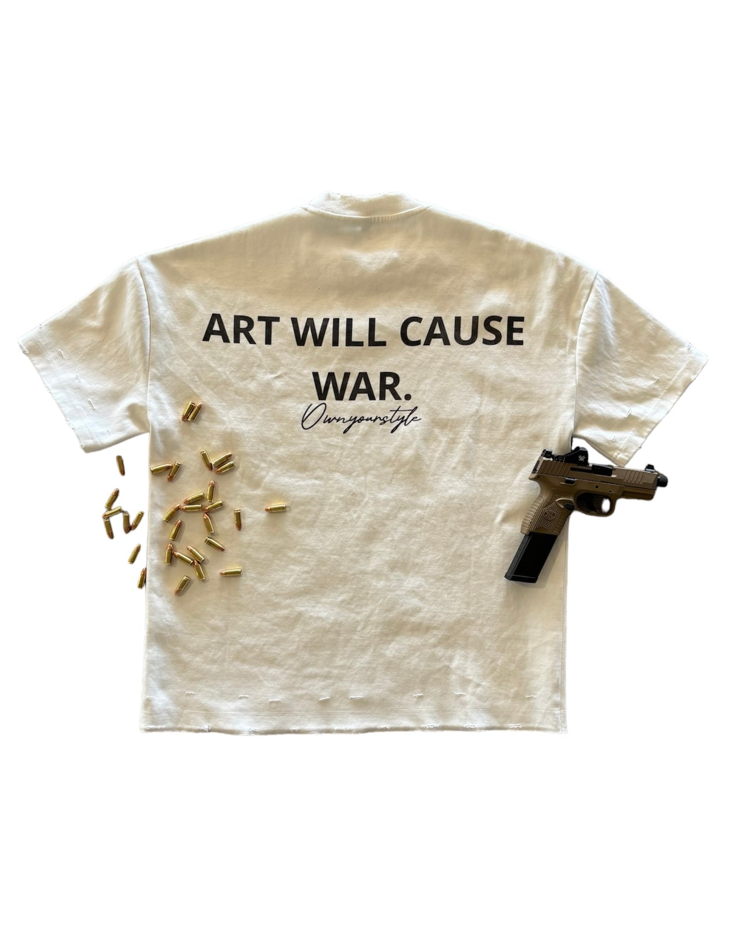 “ART WILL CAUSE WAR” TEE WHITE