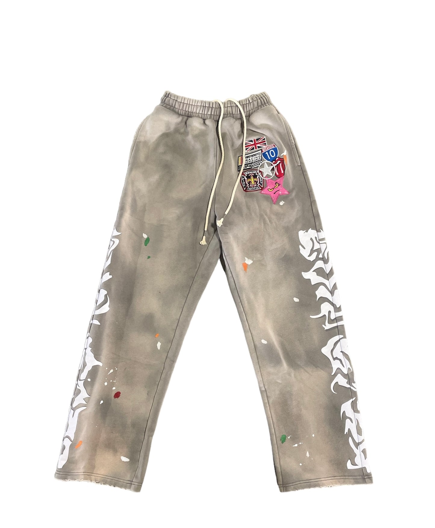 EVIL STAR PATCHWORK PANTS (GRIS)