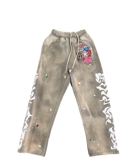 EVIL STAR PATCHWORK PANTS (GRIS)