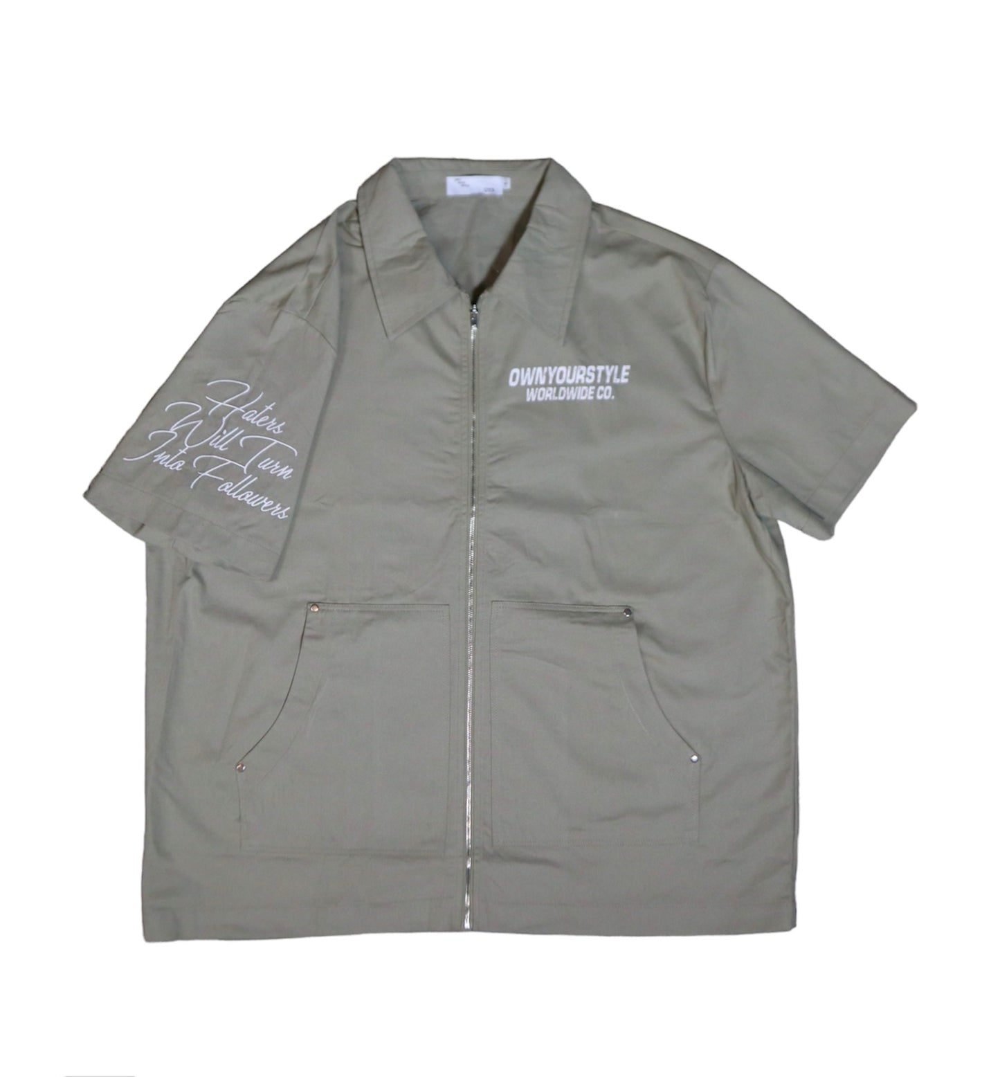 DICKIES SHORT SLEEVE KHAKI ZIP-UP 1.0