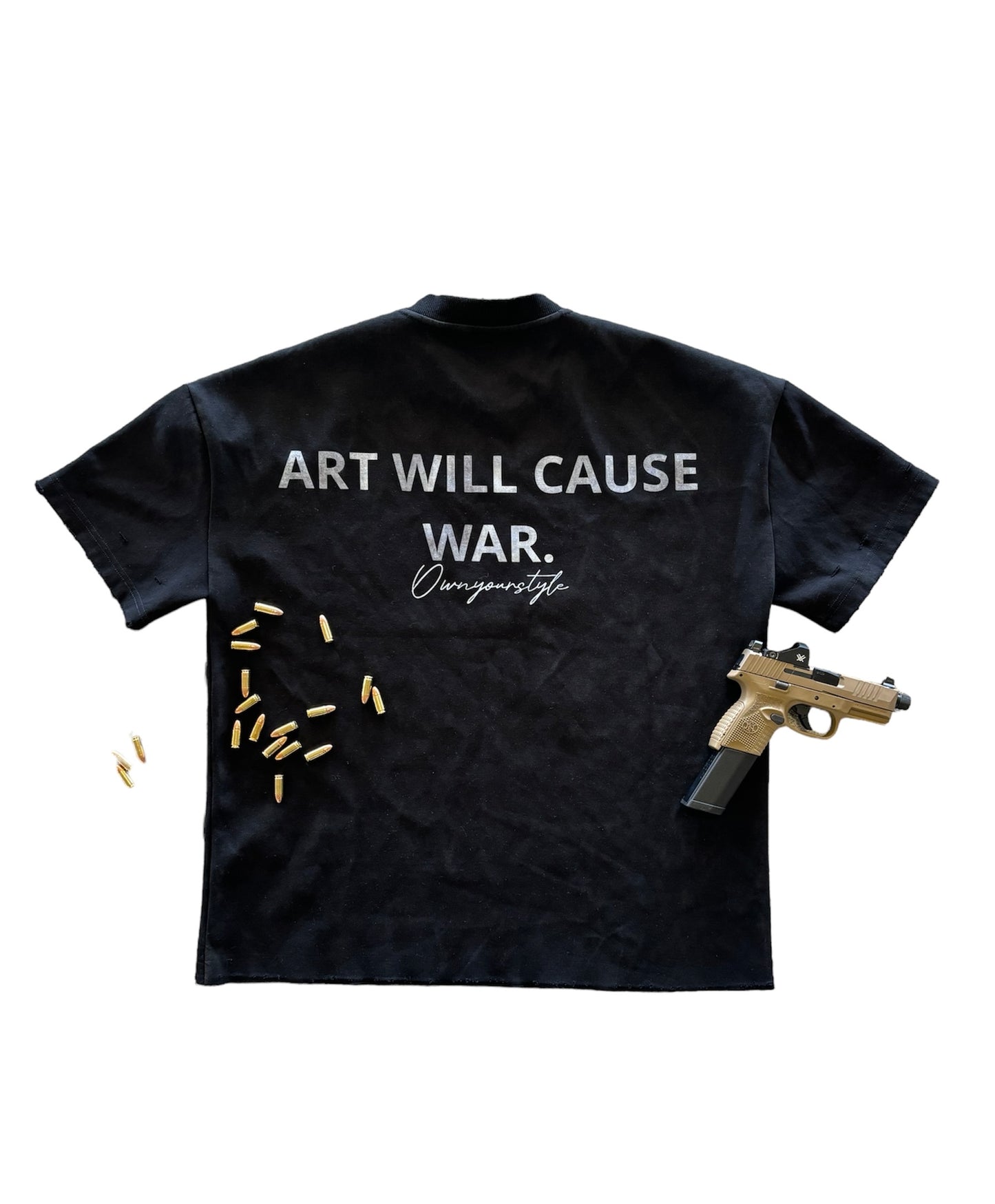 “ART WILL CAUSE WAR” TEE BLACK