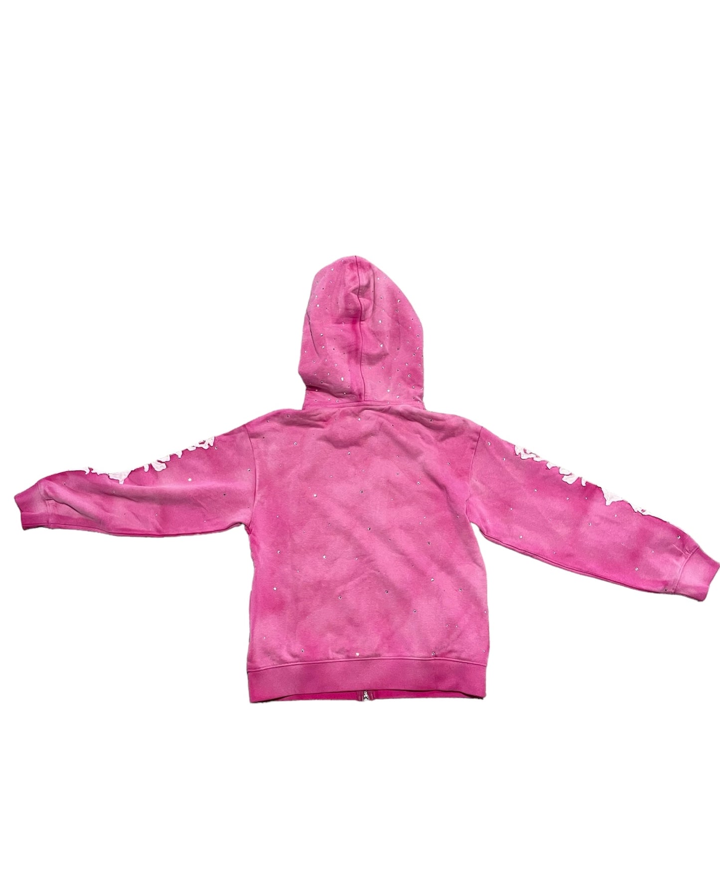 EVIL STAR RHINESTONE HOODIE (ROSE)