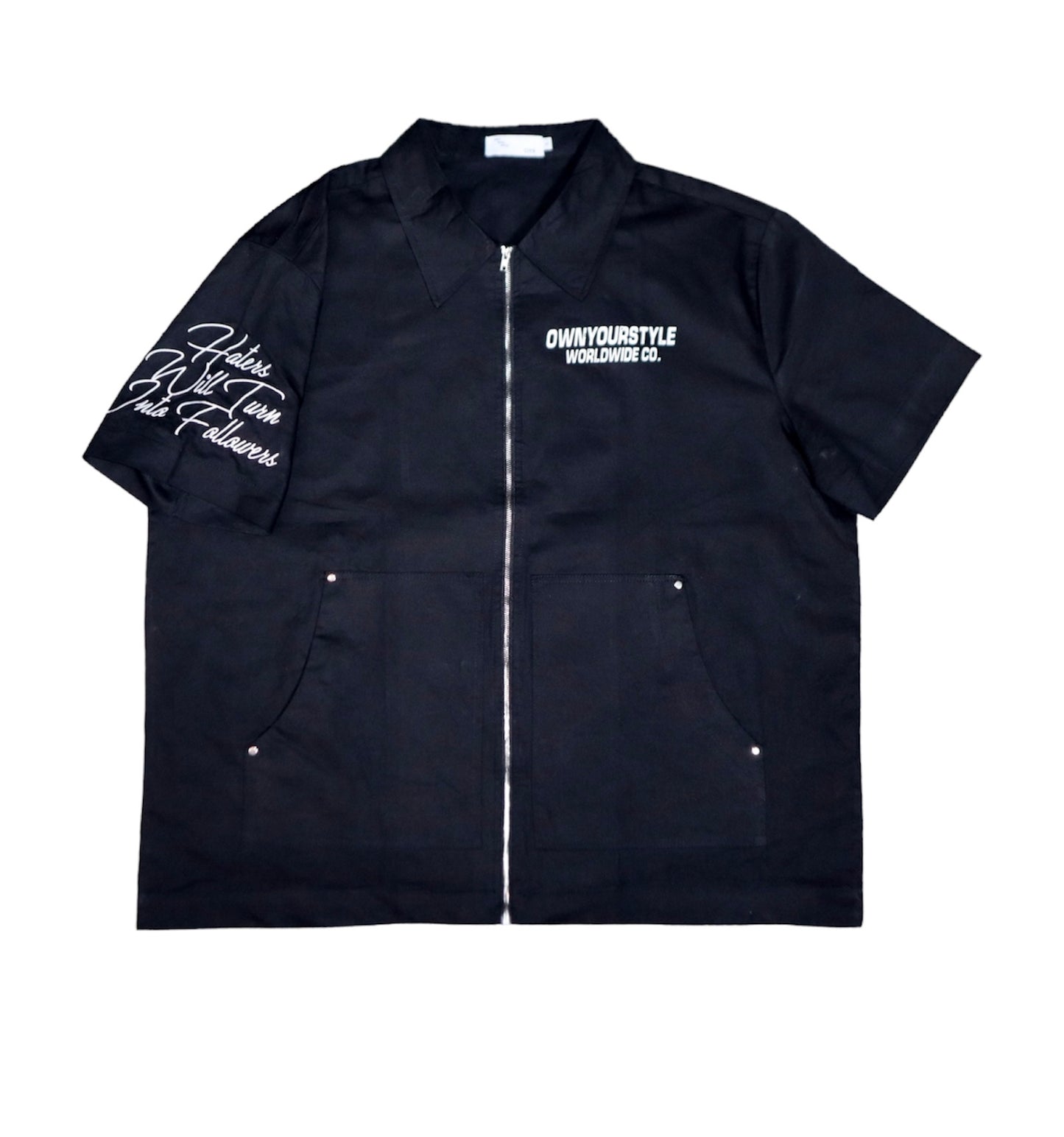 DICKIES SHORT SLEEVE BLACK ZIP-UP 1.0