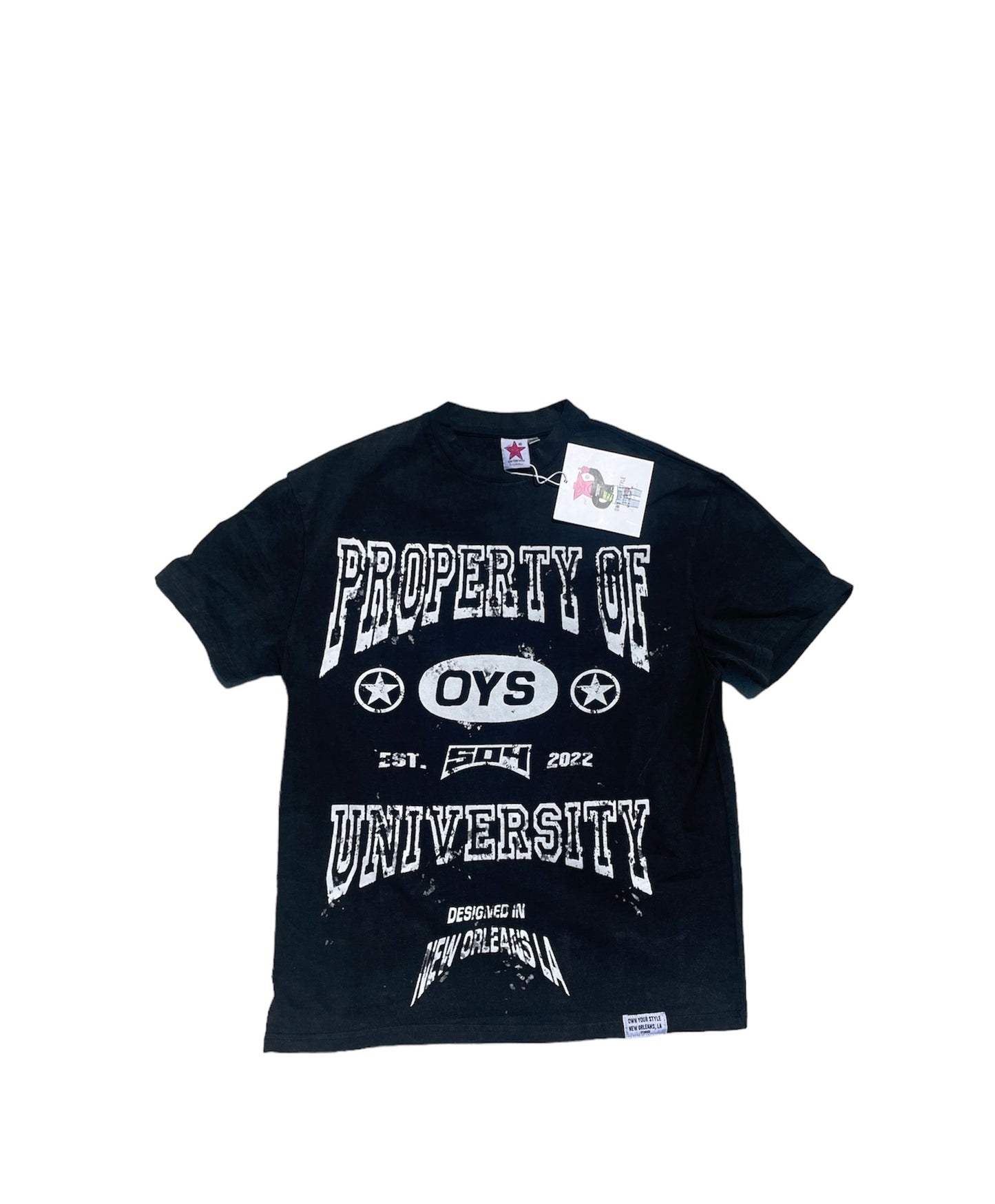 UNIVERSITY BLACK TEE