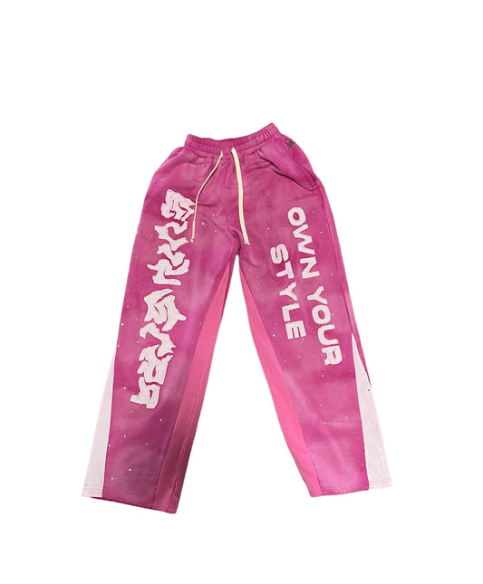 EVIL STAR RHINESTONE PANTS (ROSE)