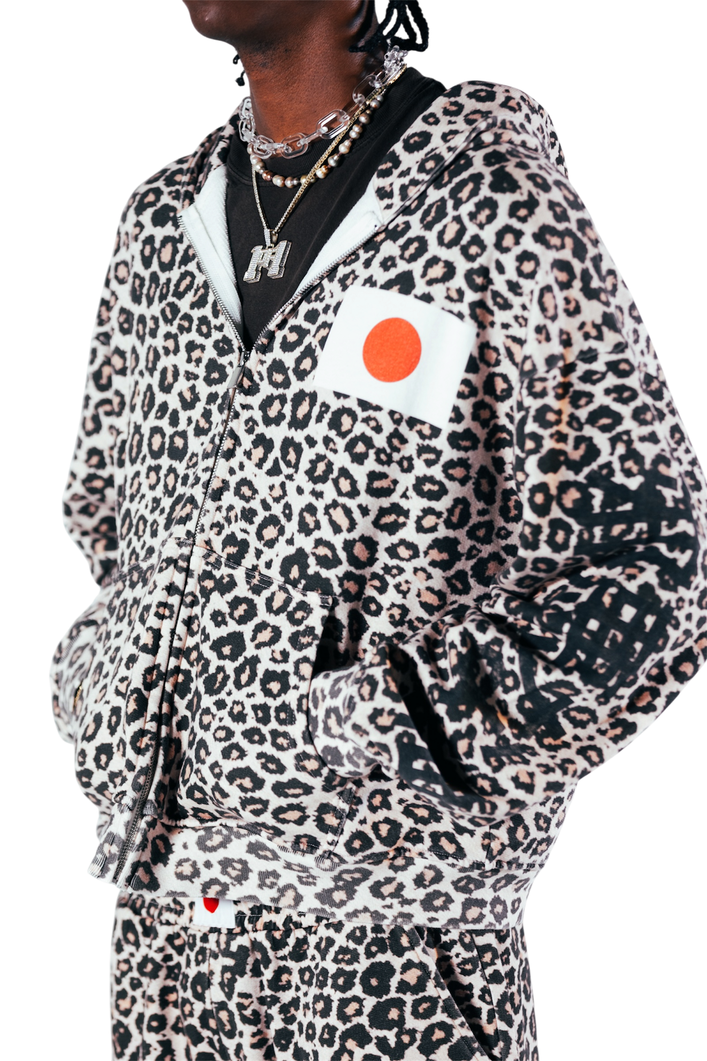 JAPAN LEOPARD PRINT ZIP UP