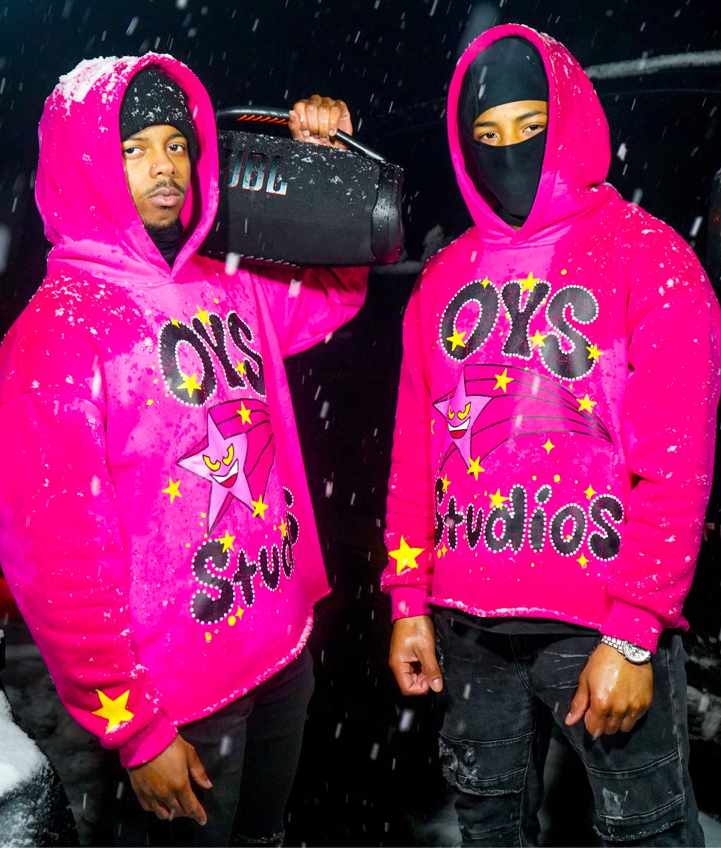 EVIL STAR PINK HOODIE